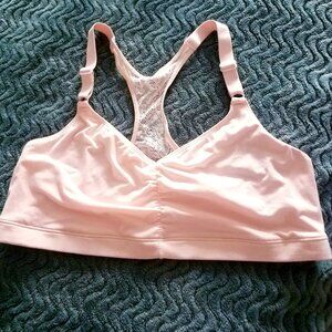 Hanes Cool Comfort Lace Racerback Wireless Bra Size XL